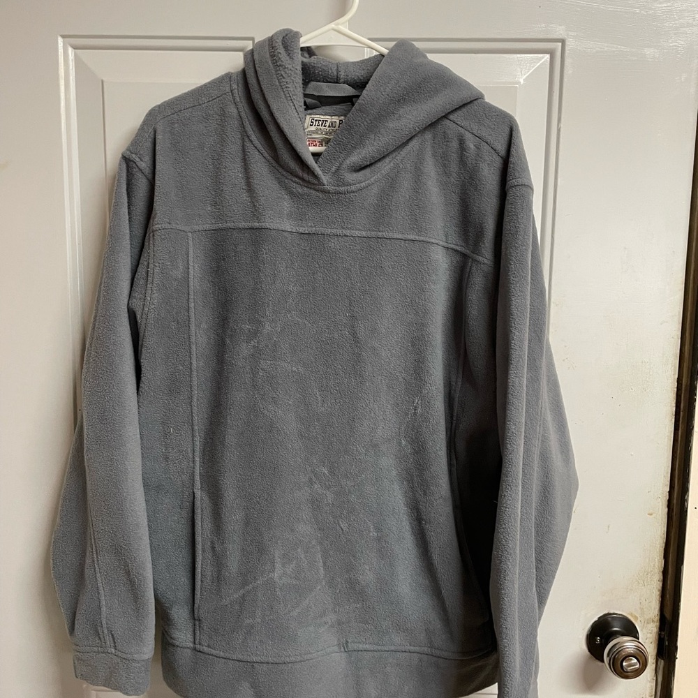 Steve & Barry's Gray Fleece Jacket Hoodie Mens